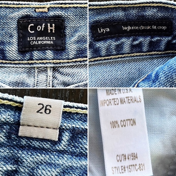 BOGO! Citizens of Humanity Liya High Rise Classic Fit Crop Jeans Size 26 - Picture 9 of 10